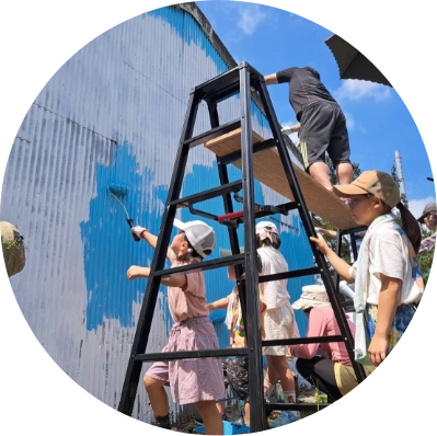 ペイント体験の写真